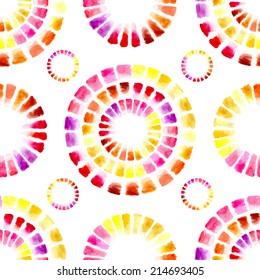 seamless background from the circles drawn with a water color. vector illustration