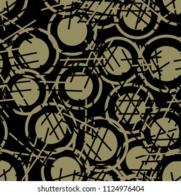 Seamless background with circles. Grunge.