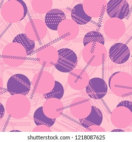 Seamless background with circles. Grunge.