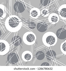 Seamless background with circles. Grunge.