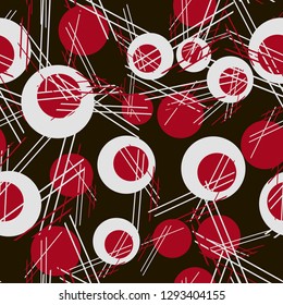 Seamless background with circles. Grunge.
