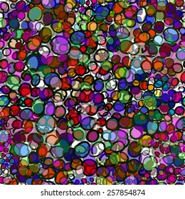 seamless background of circles handmade. Vector