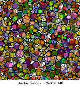 seamless background of circles handmade. Vector