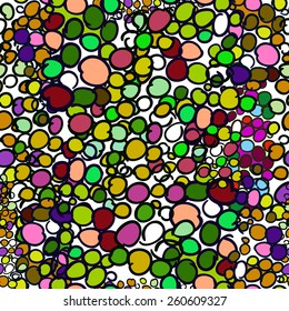 seamless background of circles handmade. Vector