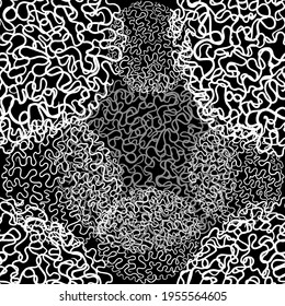 Seamless background from circles with hatching. Vector illustration