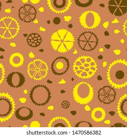 Seamless background with circles randomly distributed, vector illustration abstraction