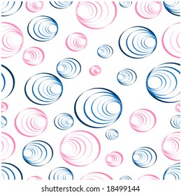 seamless background with circles, retro style