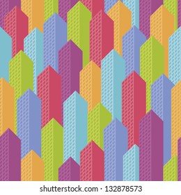 Seamless background city landscape-vector illustration