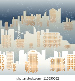 fondo transparente con perfil urbano. EPS 10