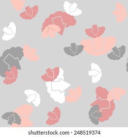 seamless background: cloud, arrow