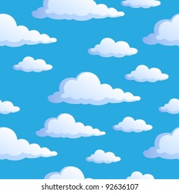 Seamless background with clouds 1 - vector illustration.