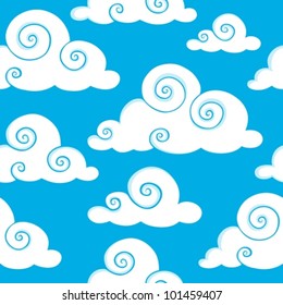 Fondo transparente con nubes 6 - ilustración vectorial.