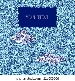 Seamless background. Clouds. Curls and rings. Illustration vector