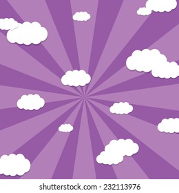 seamless background with clouds. Great for Greeting Cards, gift wrap, surface textures.