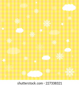 seamless background with clouds, moon.Christmas, Great for Greeting Cards, gift wrap, surface textures. See my folio for matching patterns in this set and for vector version