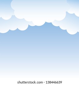 Seamless background with clouds on sky