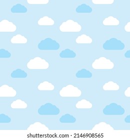Seamless background with clouds in the sky