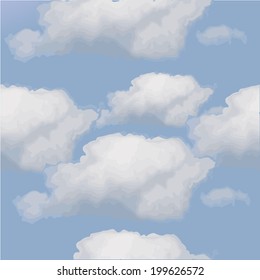 Seamless Background Clouds. Vector