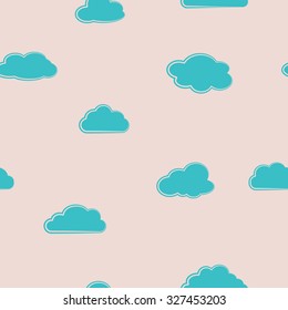 Seamless background with clouds for your design