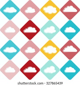 Seamless background with clouds for your design