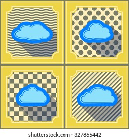 Seamless background with clouds for your design