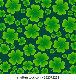 seamless background of clover to the day St. Patrick's Day