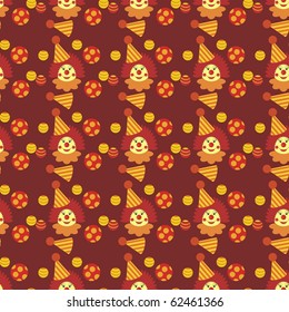 seamless background with clowns