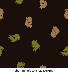 seamless background: cock. Vector Illustration Design Pattern