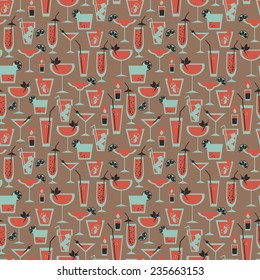seamless background for cocktail party, vector illustration