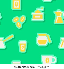 Seamless background with coffee