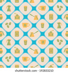 Seamless background with coffee