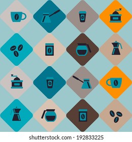Seamless background with coffee