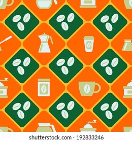 Seamless background with coffee