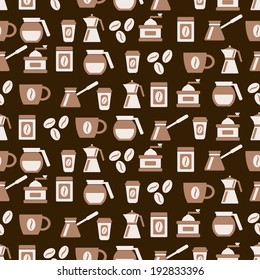 Seamless background with coffee