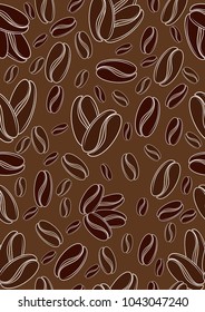 seamless background of coffee beans