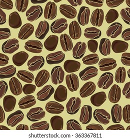 seamless background with coffee beans