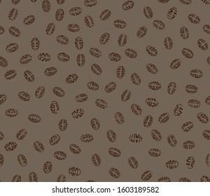 Seamless background of coffee beans with the names of world coffee exporting countries