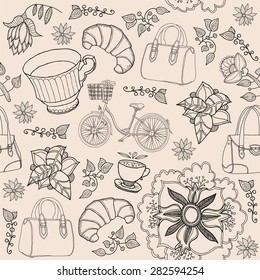seamless background. coffee. fashion
