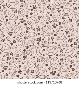 Seamless background with coffee grains