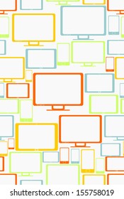 Seamless background of color modern gadgets 