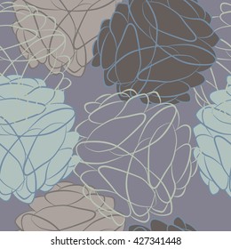 Seamless background with colored abstract objects