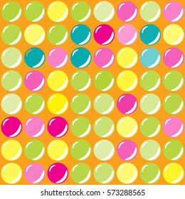 Seamless background with colored balls