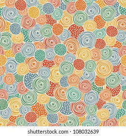 Seamless background of colored circles