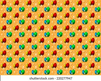 Seamless background with colored Easter eggs