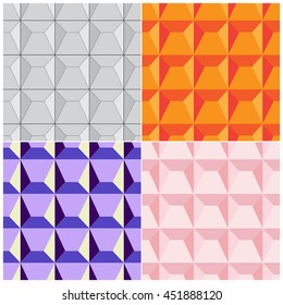 Seamless background with colored geometric shapes