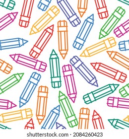 Fondo inmaculado con lápices de colores, textura para material escolar, imprimir sobre el tema del dibujo. Ilustración del vector