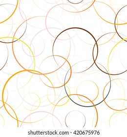 seamless background with colored rings, vector illustration