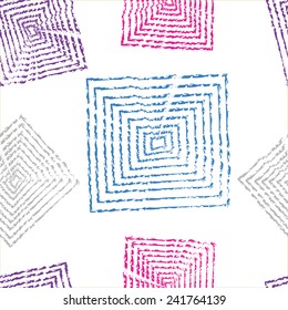 Seamless background with colored squares.