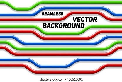 Seamless background with colored wires