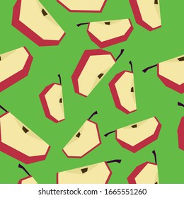 seamless background with colorful apple. vector pattern